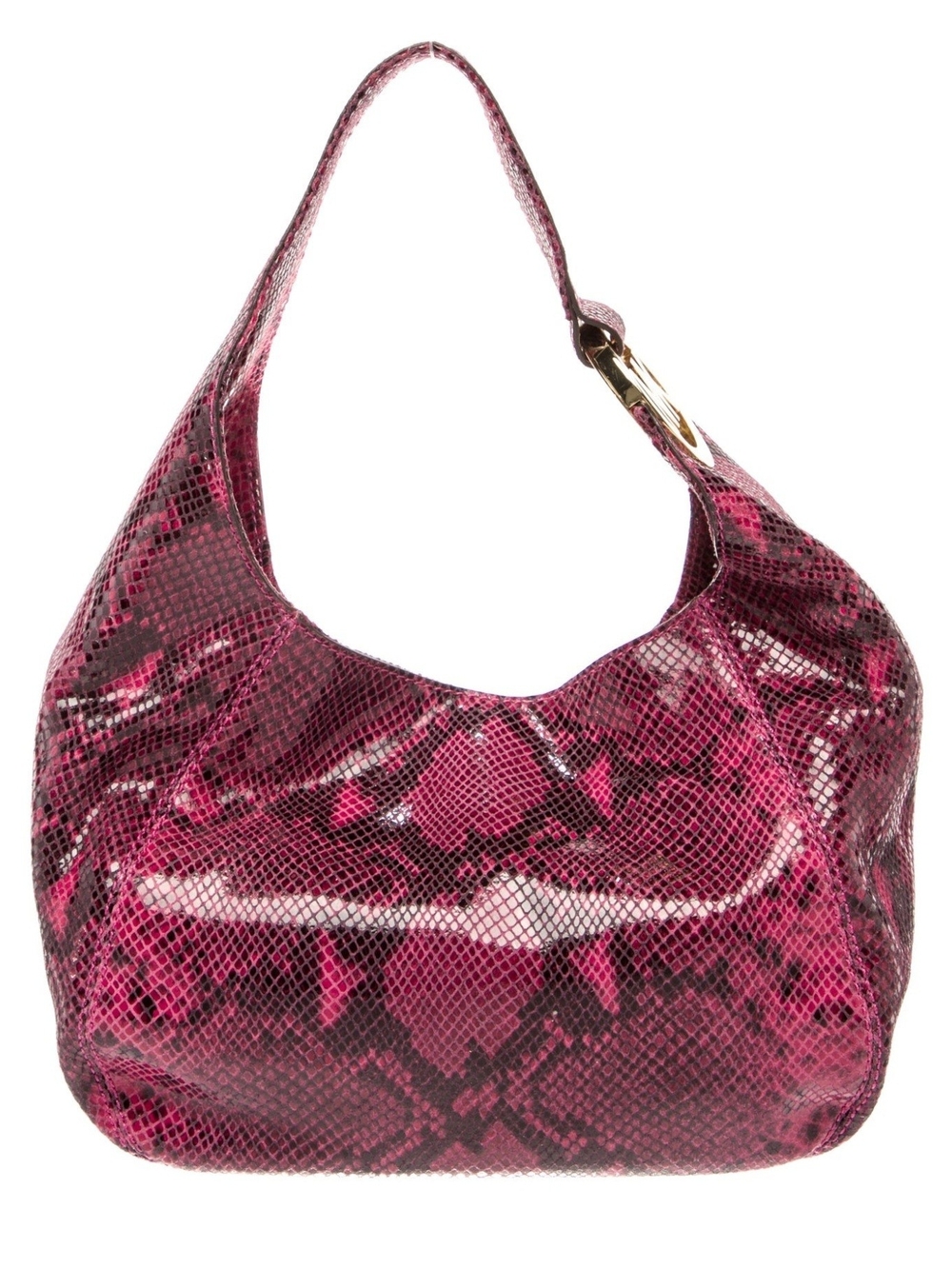 Michael Kors Fuchsia Python-Print Hobo Bag - Picture 5 of 8